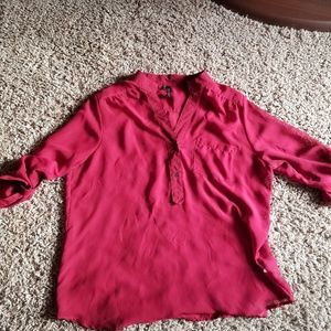 Maurices red sheer shirt